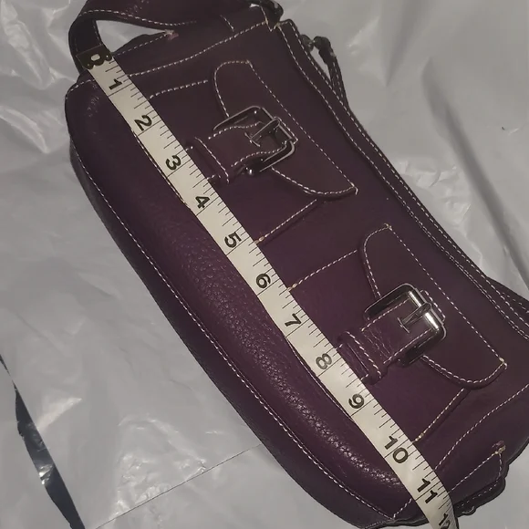 Dooney&Bourke Purple Leather Shoulder Bag - Picture 6 of 10